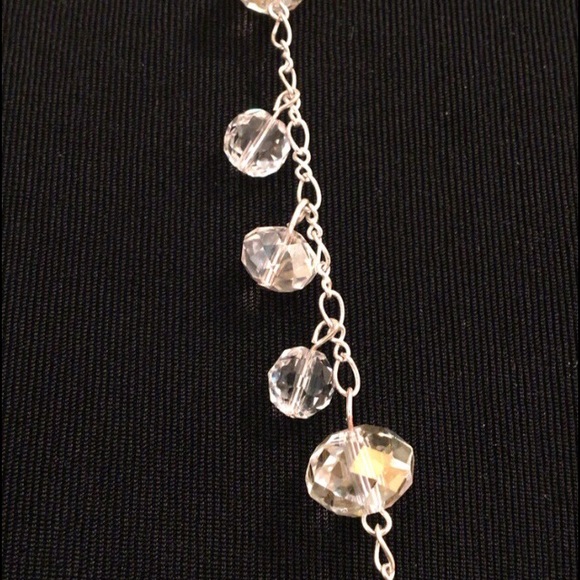 💥HP💥Lovely 1990’s 30” Crystal & Silver Necklace - Picture 7 of 7